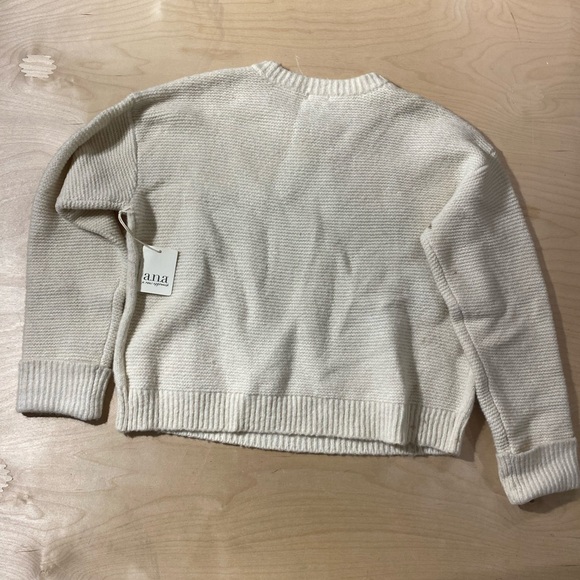 a.n.a Cream and Black Geometric Sweater Large (OX) - Picture 8 of 10